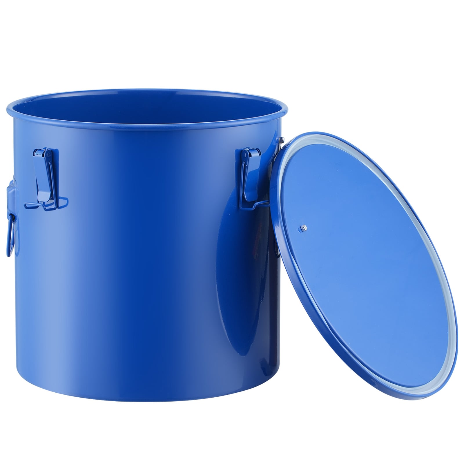 Fryer Grease Bucket, 10 Gal Oil Disposal Caddy Carbon Steel Fryer Oil Bucket With Rust-Proof Coating, Oil Transport Container With Lid, Lock Clips, Filter Bag For Hot Cooking Oil Filtering, Blue_maomaolike.com